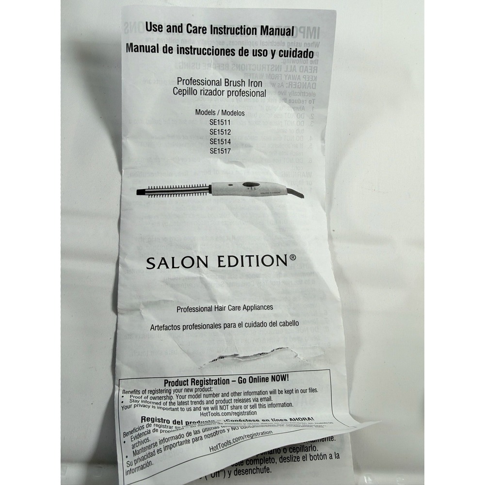 Salon Edition Professional Brush Curling Iron for Short Hair 1/2" Barrel New - Picture 6 of 6